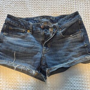 American Eagle Outfitters Women's Dark Blue Jean Shorts